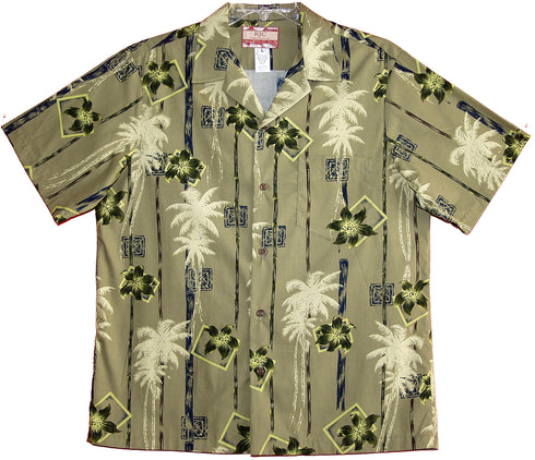 Vertical Island Palm Men's Hawaiian Shirt